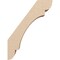 Ekena Millwork 5-inch W x 12-inch D x 16-inch H Olympic Rough Cedar Woodgrain TimberThane Knee Brace, Primed BRCUR05X12X16OLYRCPR - alternate 2
